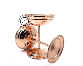 Zo-Martini Glass, Copper Anniversary Gift, Valentine's Day Gift, Copper Gift For Couple,7th Wedding Anniversary Gift