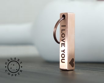 Personalisierte Kupfer Schlüsselbund, Geschenk zum Jahrestag