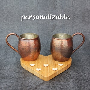 Personalized Moscow Mule Mug Set,Copper Anniversary Gift For Men,Custom Copper Mug,Valentine&#39;s Day Gift,Copper Gift,Copper Gift For Couples
