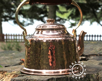 Handmade Copper Teapot, Vintage Style Kettle, Anniversary Gift