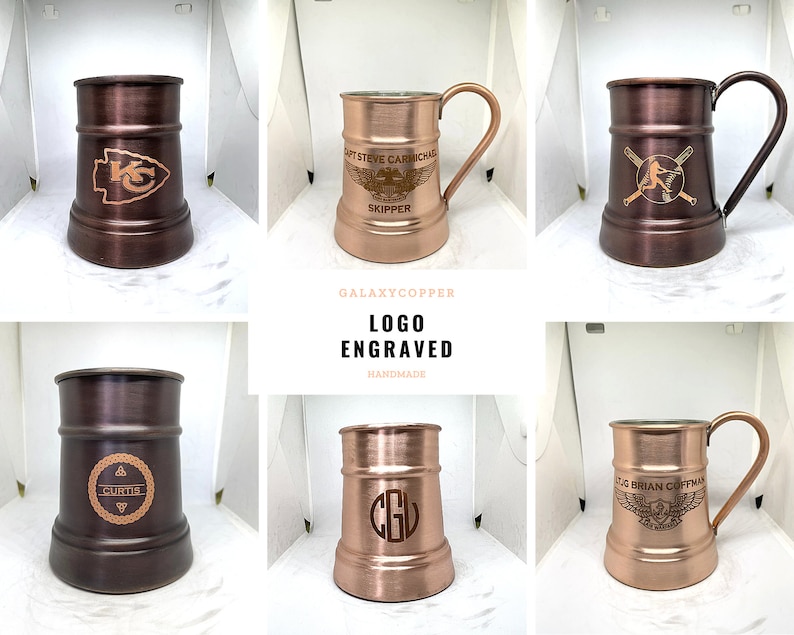 Personalized Beer Mugs,Custom Beer Stein,Gift For Him,7th Wedding Anniversary Gift,Copper Gift,Copper Anniversary Gift Personalized Mule Mug image 7