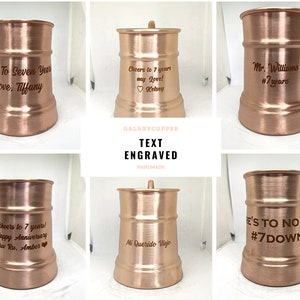 Personalized Beer Mugs,Custom Beer Stein,Gift For Him,7th Wedding Anniversary Gift,Copper Gift,Copper Anniversary Gift Personalized Mule Mug image 5