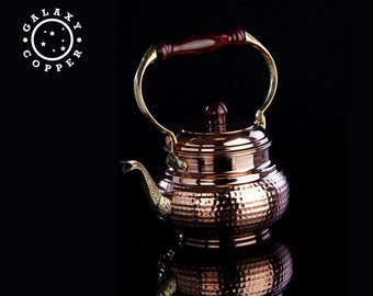 Copper Italian Teapot, Copper Kettle, Handmade Copper Teapot, Figured Copper Teapot, Copper Gift, Copper Home Gift