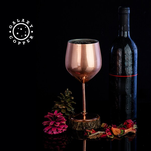 Copper Wine Charm Etsy