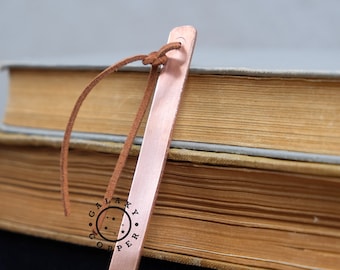 Copper Bookmark, Copper Anniversary gifts, 7th Wedding Anniversary, Personalized Copper Bookmark, Copper Gifts For Couple