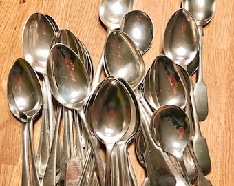 Personalised dessert spoons- silver plated dessert spoons for personalisation