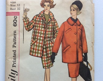 Vintage ca. 1960 Simplicity 3622 Women’s Walking Suit sewing pattern-2 AVAILABLE-Bust 32” OR Bust 34”-Both cut and complete