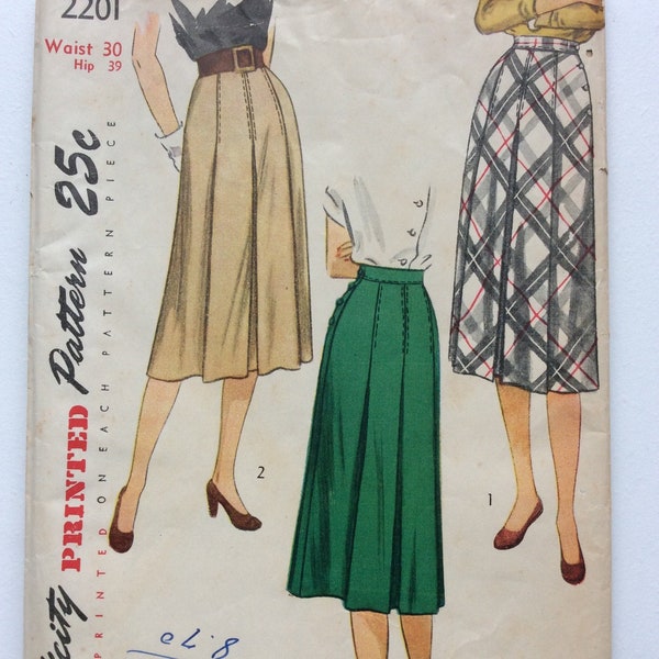 1940s Skirt Pattern - Etsy