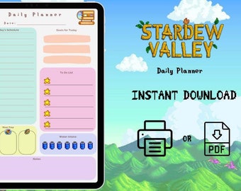 Stardew Valley-Inspired Daily Planner | Digital Undated Planner (Instant Download)