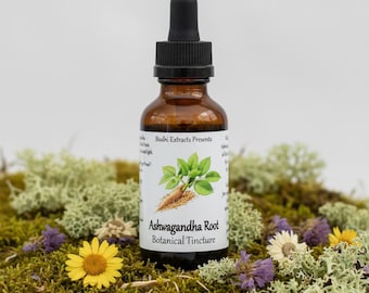 Ashwagandha (W. Somnifera) Organic Herbal Tincture - 2 Fl. Ozs. (60 mL) - 1:2 Ratio