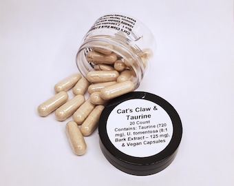 Cat's Claw Bark Extract (Uncaria Tomentosa) - Capsuled with Taurine
