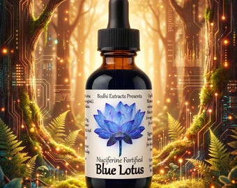 Nuciferine-Fortified Egyptian Blue Lotus Herbal Tincture (Nymphaea Caerulea)