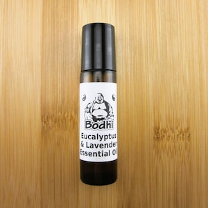 Organic Lavender & Eucalyptus Essential Oil Roller - 10 mL Volume - Organic Coconut Oil Carrier