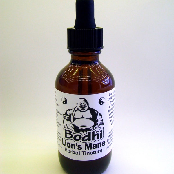 Lion's Mane Mushroom Fruiting Bodies Herbal Tincture (Hericium Erinaceus) - Cold Steeped & Grown in USA!