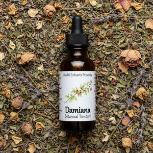 Damiana Herbal Tincture - Wild Harvested & Highly Aromatic! immagine 1