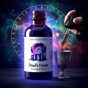 Druid's Dream Fortified Herbal Tincture: Kanna, Blue Lotus, Damiana, & California Poppy image 2