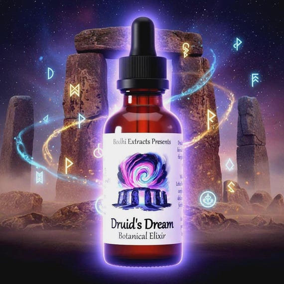 Druid's Dream Fortified Herbal Tincture: Kanna, Blue Lotus, Damiana, & California Poppy