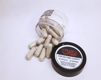 Xylaria Nigripes Daytime Formula Mushroom Capsules - Whole Fruiting Bodies with Taurine & L-Theanine - Rare, Valuable, Exotic Mushrooms