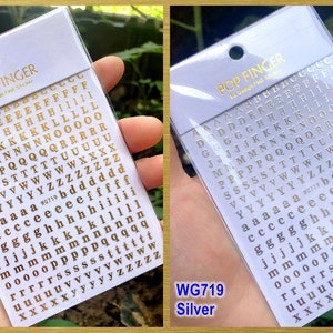 26 Letters English Latin Alphabet Uppercase Lowercase Self-adhesive ...