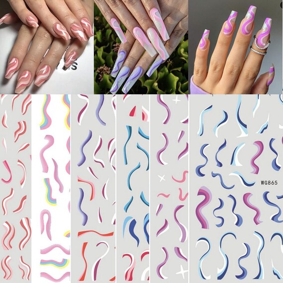 Set Colorful 26 Alphabets Nails Sticker DIY Manicure Adhesive