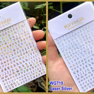 26 Letters English Latin Alphabet Uppercase Lowercase Self-adhesive ...