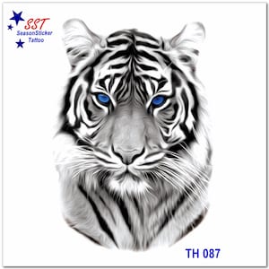 Large Tiger Animal Lion leopard Wolf Body Waist Arm Temporary Art Tattoos TLHB