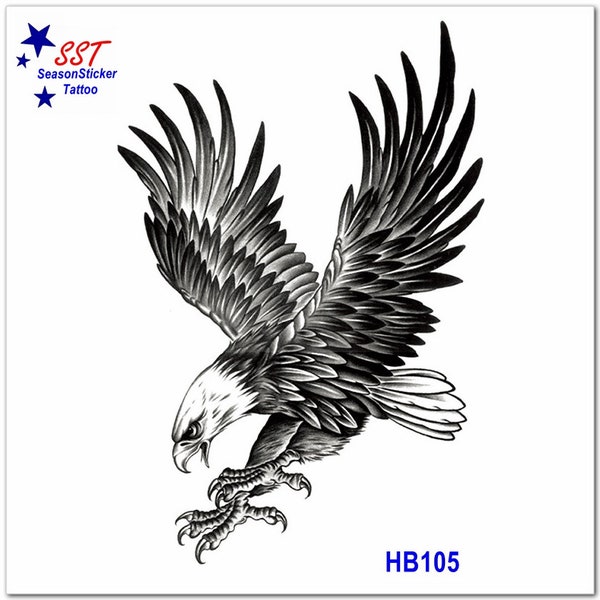 Eagle Body Waist Arm Temporary Art Tattoos THBSeries