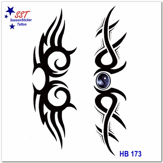 Leoars Temporäre Tattoos – Tribal-Design, Groß, 6 Bögen, Wasserfest & Einfach Anzuwenden