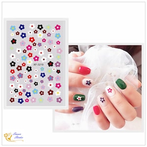 Daisy Flowers Nail Stickers Sunflower Flower leaf Self-Adhesive Nail Decal Sticker XFSeries