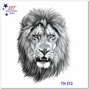 Tiger Lion leopard Wolf Animal Flower Body Waist Arm Temporary Tattoo design Temporary Tattoos TLHB