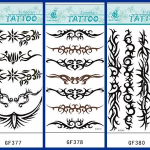 Sun Fire Tribal Armband Totem Waist Arm Neck Temporary Body Tattoo Sticker GFSeries