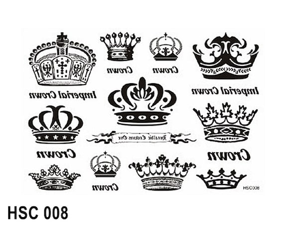 King Queen Tattoo Waterproof Male and Female Temporary Body Tattoo