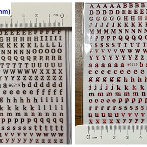 26 Letters English Latin Alphabet Uppercase Lowercase Self-adhesive ...