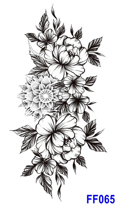Sunflower Flower Sun Totem Black Sketch Crescent Moon Feather - Etsy UK