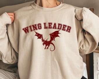Wing Leader Dragon Fantasy Unisex Hoodie Sweatshirt - Smut Bookish Merch, Romantasy Bookish Sweatshirt Perfect Gift For Book Lovers