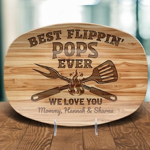 Personalized Grilling Plate, Father’s Day Gift, Custom Grill Master Gift for Dad Birthday Present, Husband Gift