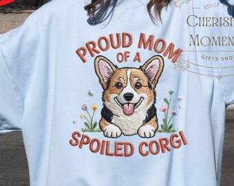 Proud Corgi Mom Sweatshirt, Cozy Corgi Apparel, Dog Lover Gift, Pet Mom Crewneck, Animal Lover Clothing