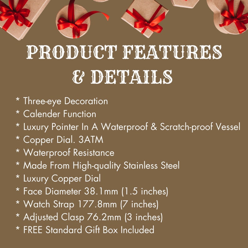 a flyer for a product features and details
