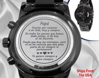 Father Of The Bride Watch Gift From Daughter, Wedding Gift For Father Of Bride In Spain, Regalo Del Padre De La Novia