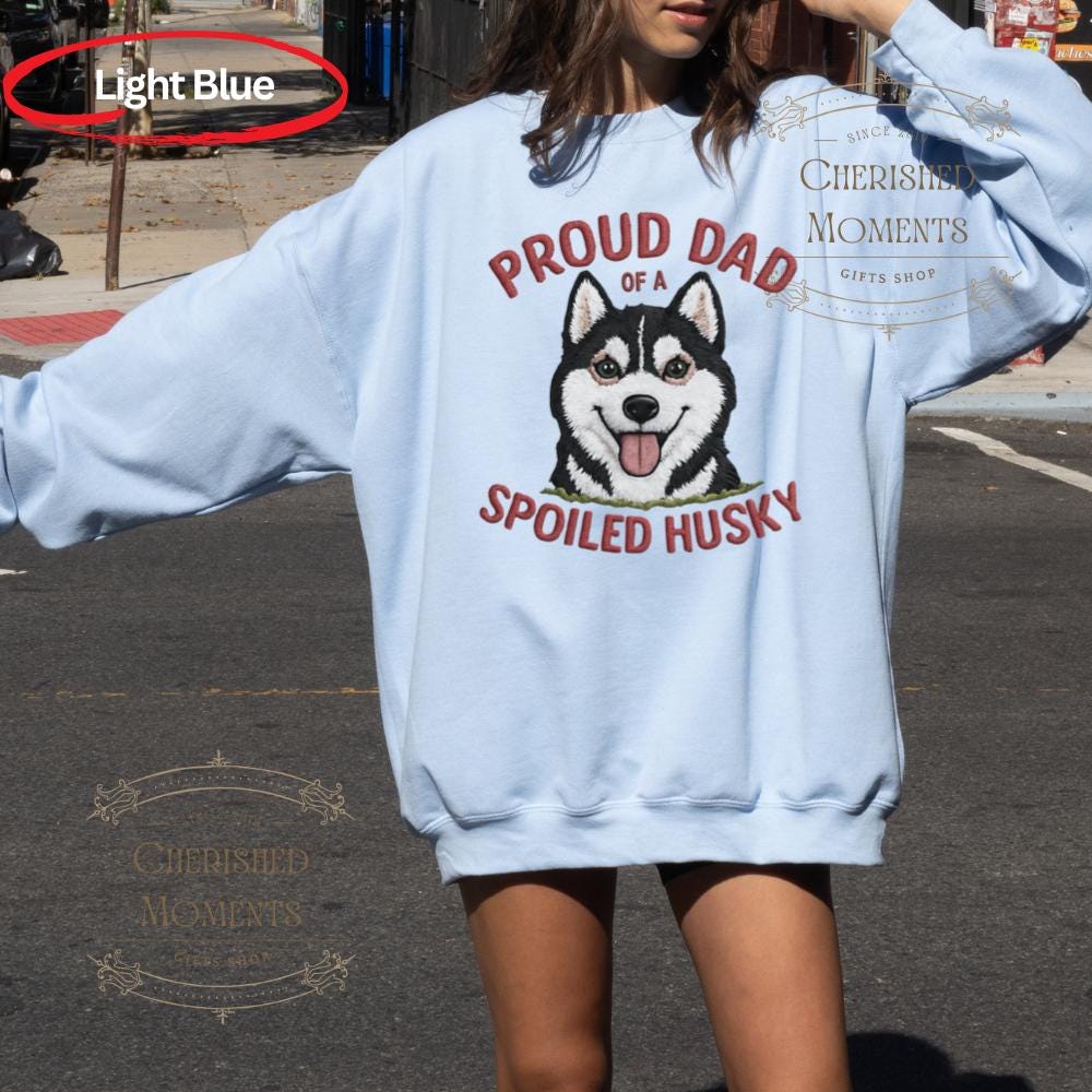 Proud Dog Dad Crewneck Sweatshirt, Cozy Gift For Dog Lovers, Mother'S Day, Father'S Day, Pet Parent Apparel Onlytee