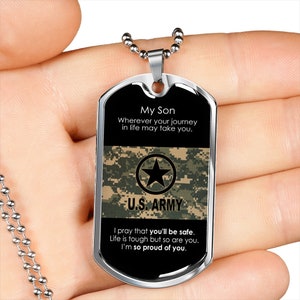 Army Gifts For Soldier, Son Military Necklace