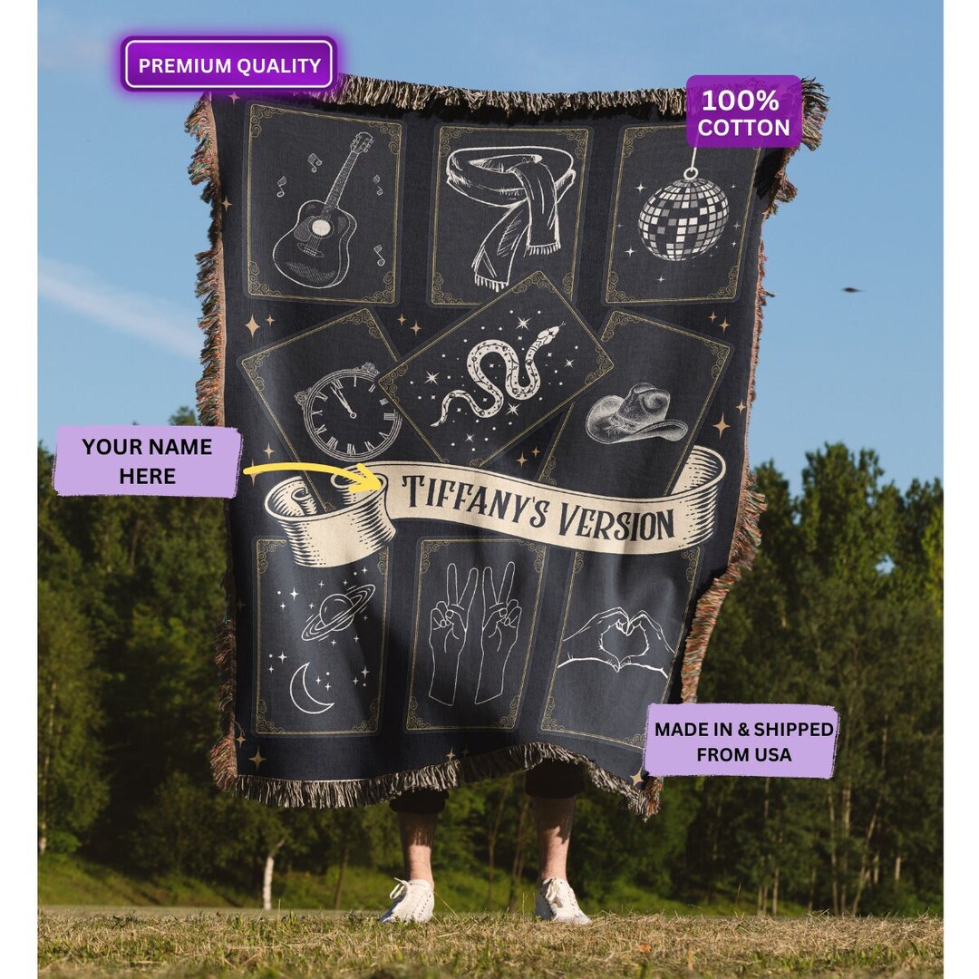 Woven Throw Blanket Coach Personalized, Best Friend Birthday Gift