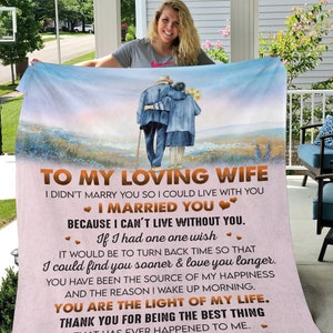 A mi esposa manta polar, regalo de aniversario para la esposa, regalos de cumpleaños para la esposa, manta para la esposa, regalos para la esposa del marido