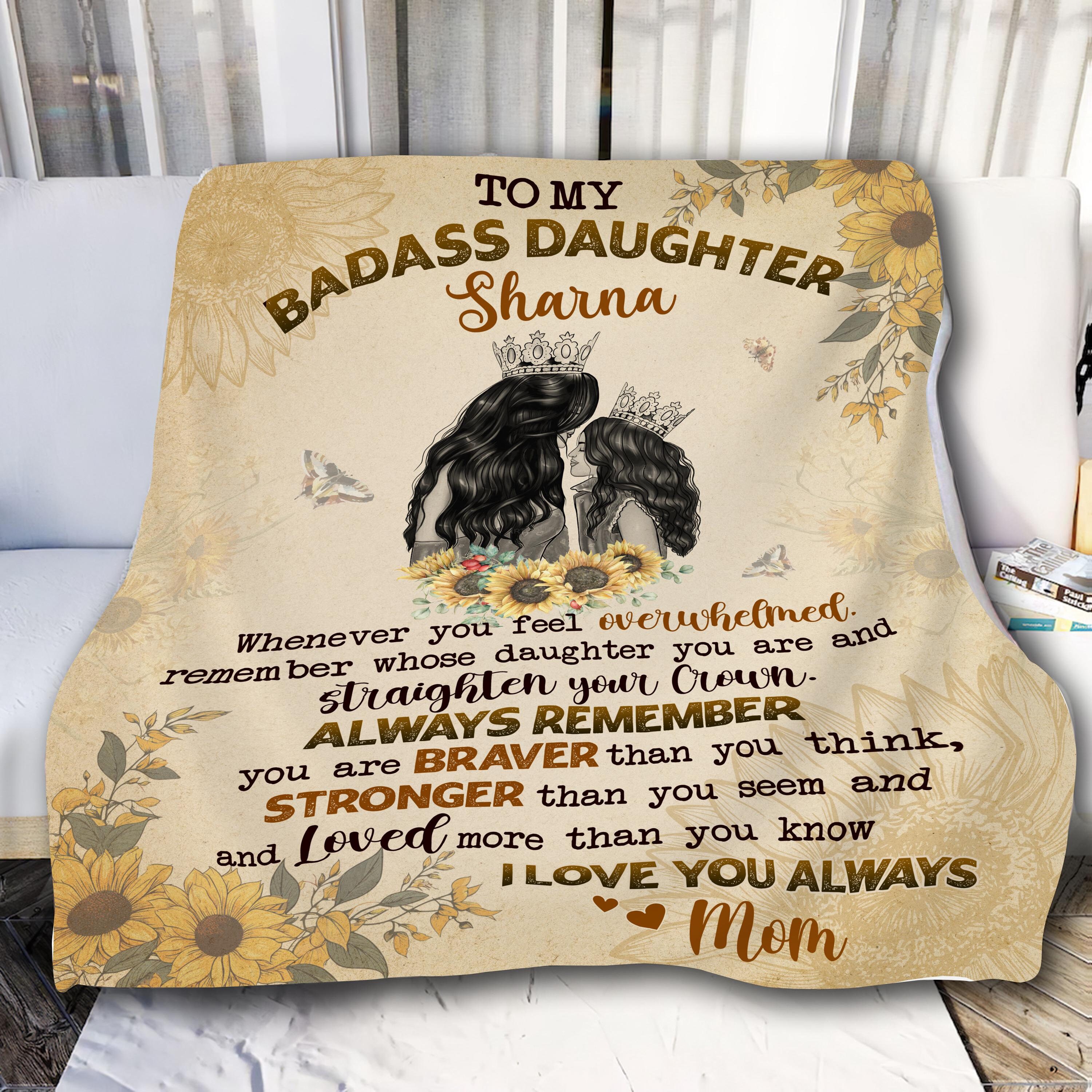Straighten Your Crown Daughter Blanket Etsy