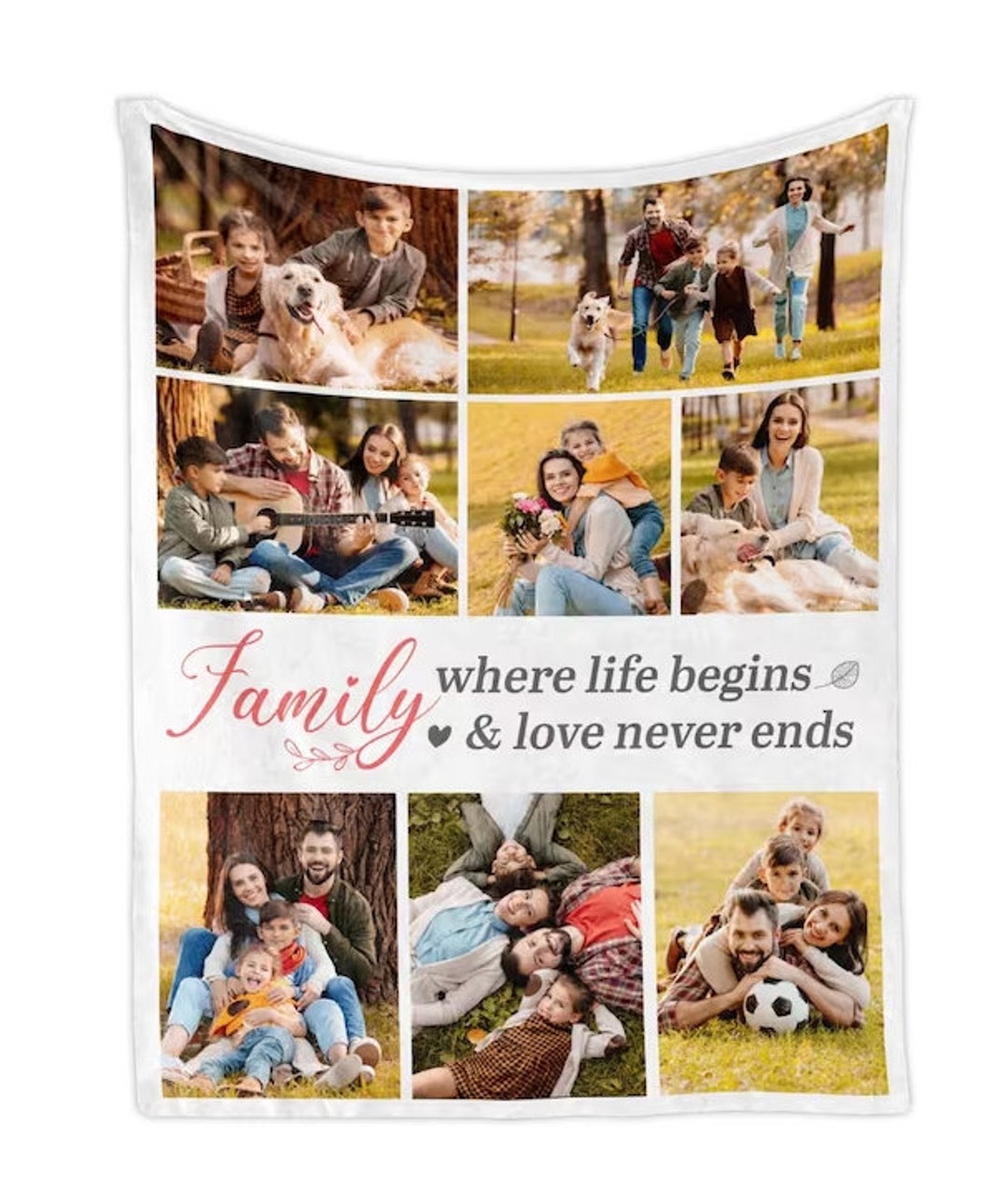 Custom Blanket With Picture Custom Photo Blanket Minky Etsy