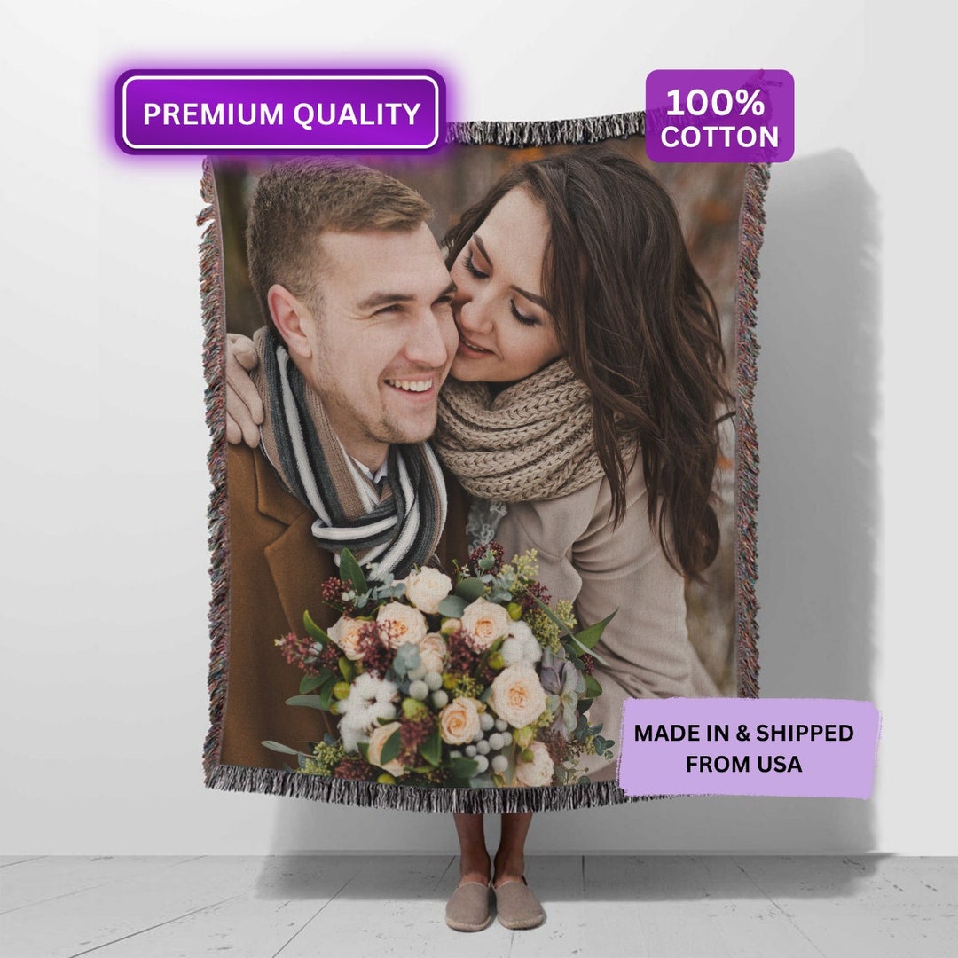 Custom Blanket With Picture, Personalized Photo Blanket, Picture on