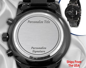 Personalized Engraved Men’s Wrist Watch