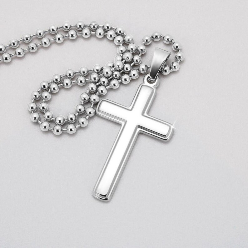 First Holy Communion Gifts For Boy, 1st Communion Cross Personalized, 1st Communion Gift For Boy, Kids Communion Jewelry First Communion Son image 4