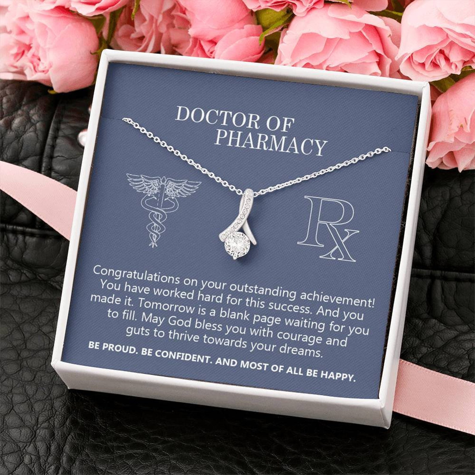 Pharmacist Gift For Women Pharmacist Necklace Grad Gift Etsy