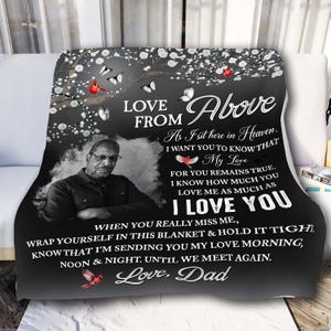 Custom Photo Blanket for Honoring Loved Ones - Sympathy Gift For Loss of Mother, Father, Husband, Brother, Sister